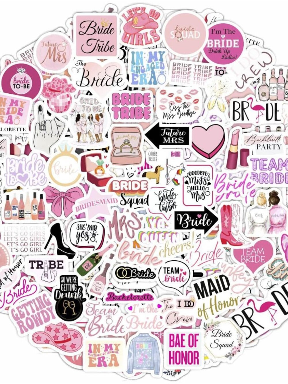 100Pcs Bachelorette Stickers, Bachelorette Party Stickers for Scrapbook, Laptop,